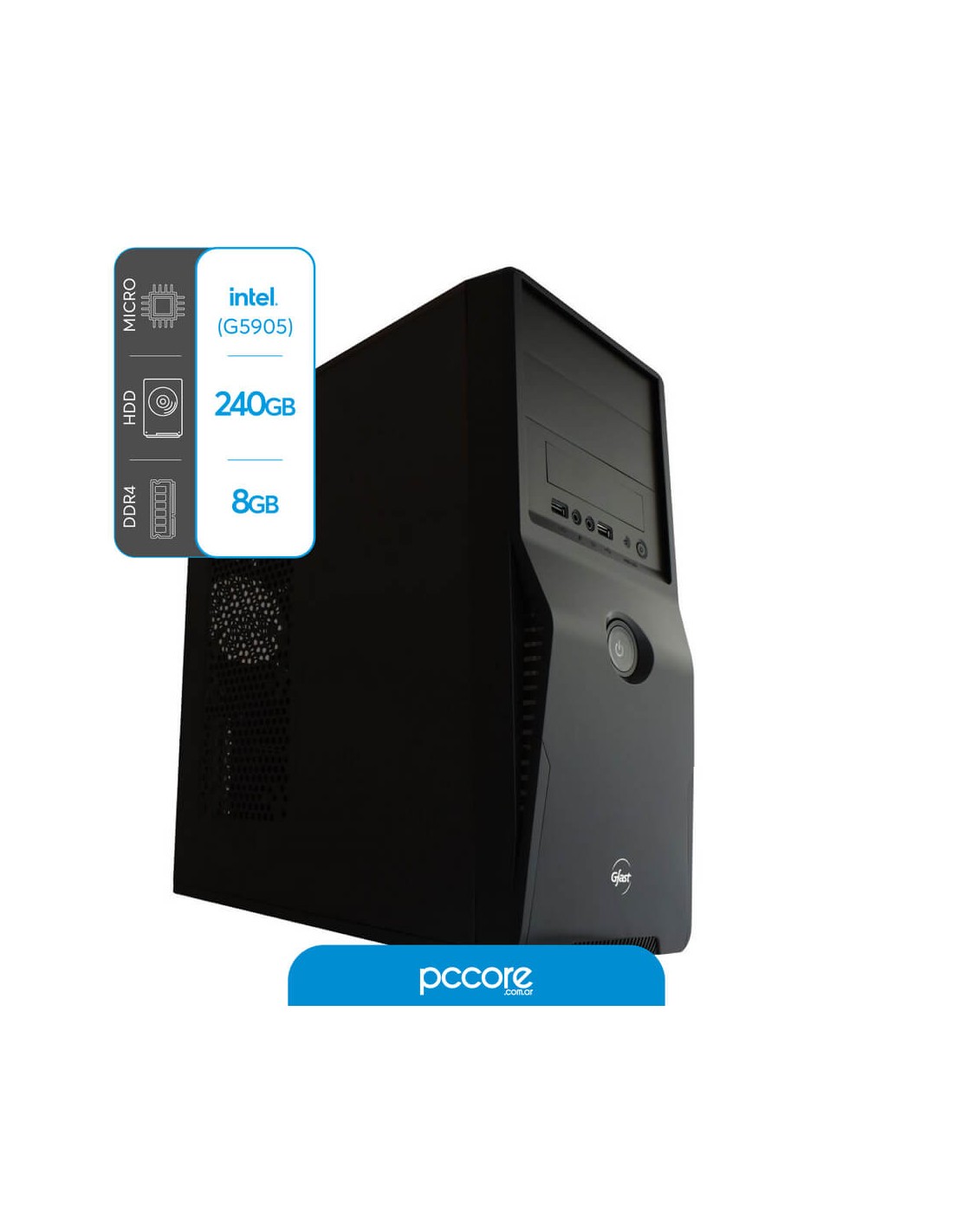 Pc Gfast H100 Intel Celeron G5905 8GB 240SSD