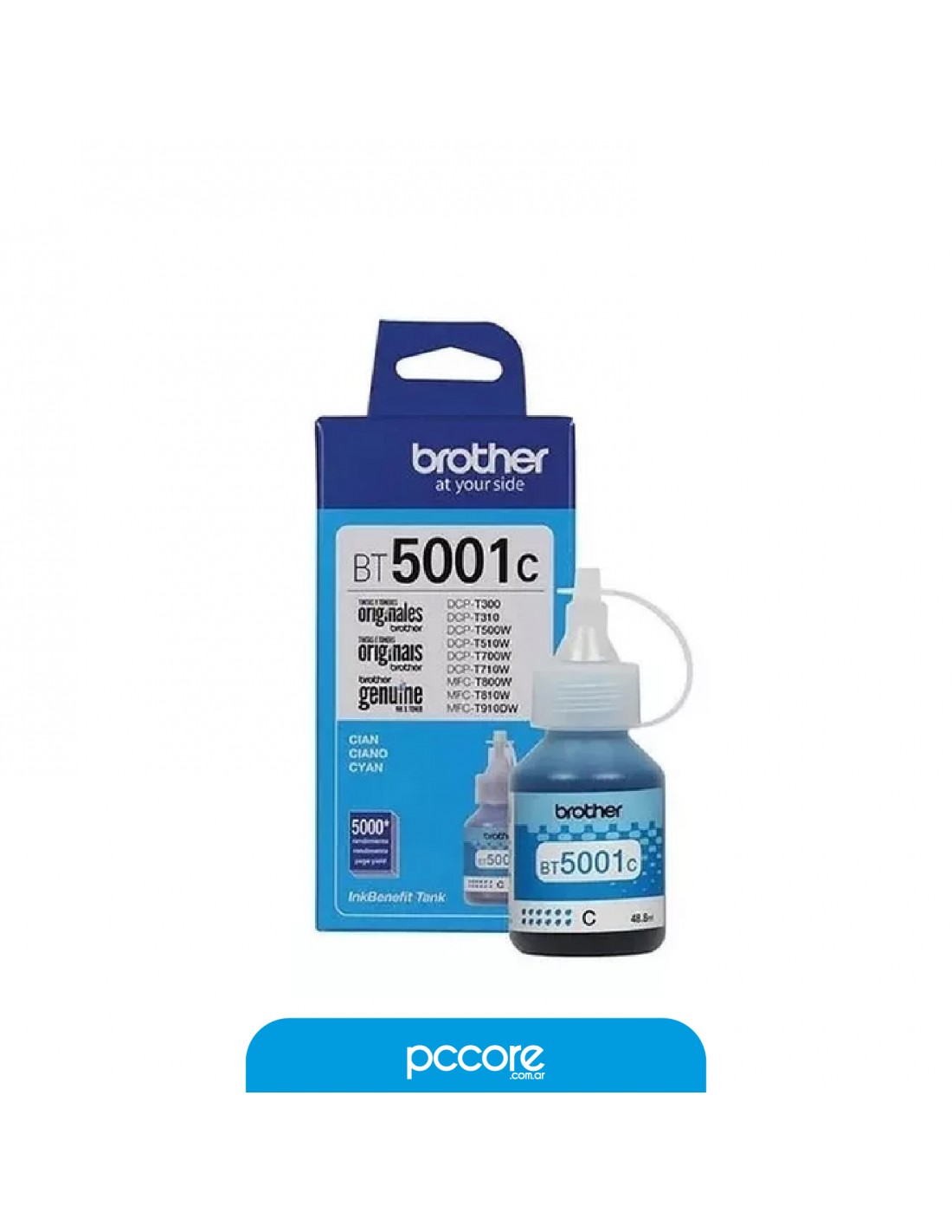 Botella De Tinta Brother BT-5001 Cyan P/T420