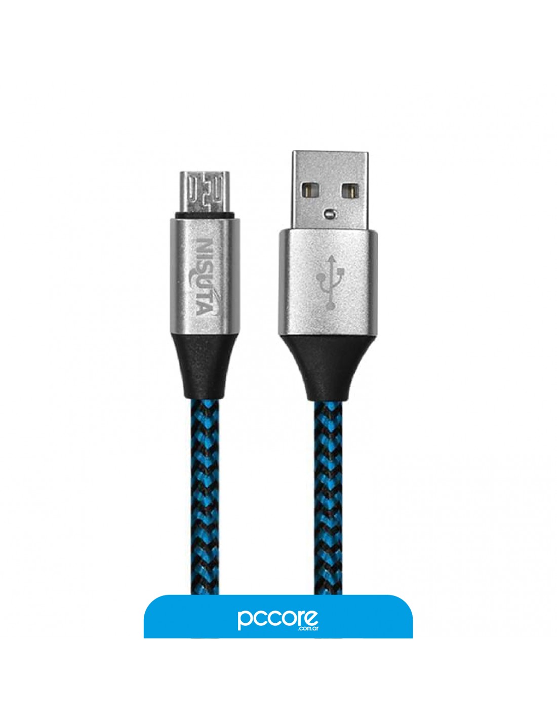 Cable Nisuta Micro Usb 1M 2.1A M. Tela Ns-Catemi