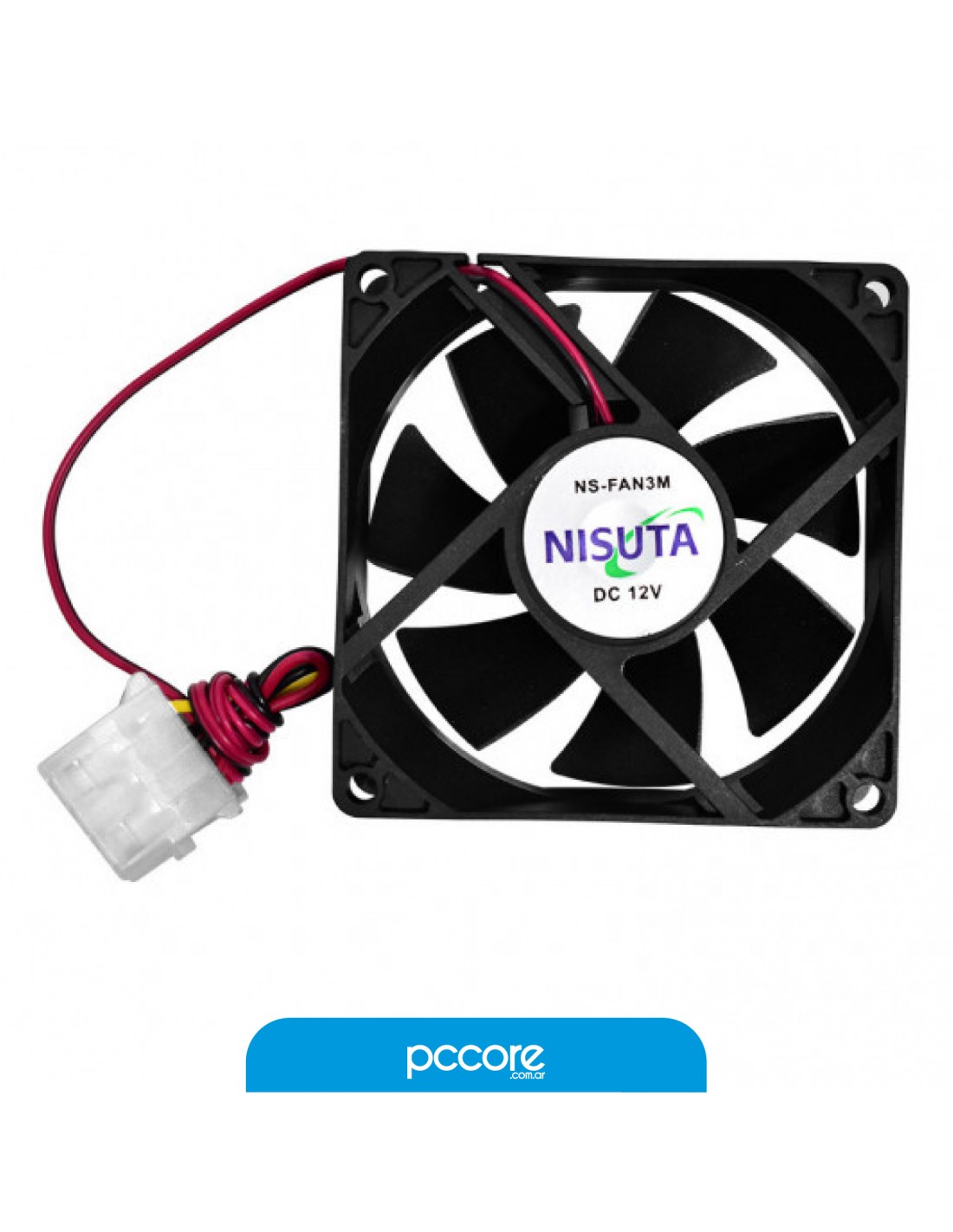 Cooler Fan PC Nisuta NS-FAN120R 120X120X25 Ruleman 1200RPM