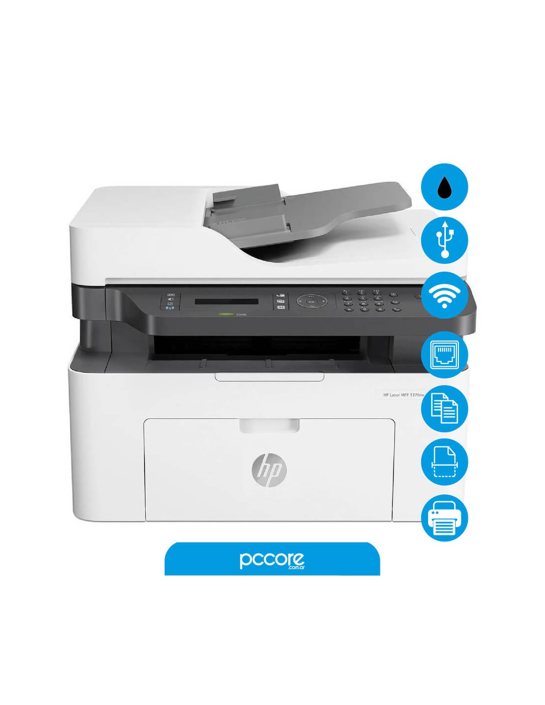 Impresora HP Laser MFP 137FNW Multifuncion LAN Wifi