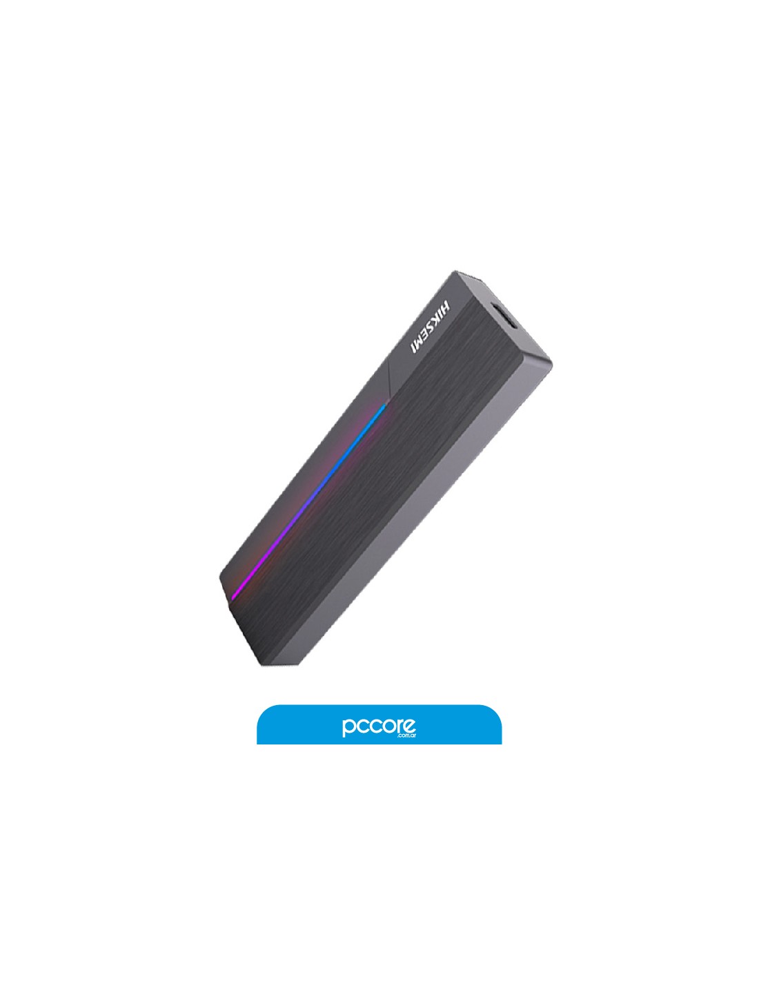 Caja Para Disco Hiksemi M.2/NVME Externo RGB Usb Tipo C 3.2