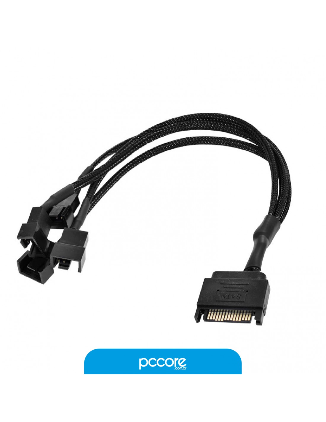 Adaptador Nisuta Alimentación Sata A 4 Pines Cooler x4 NS-AD4CS