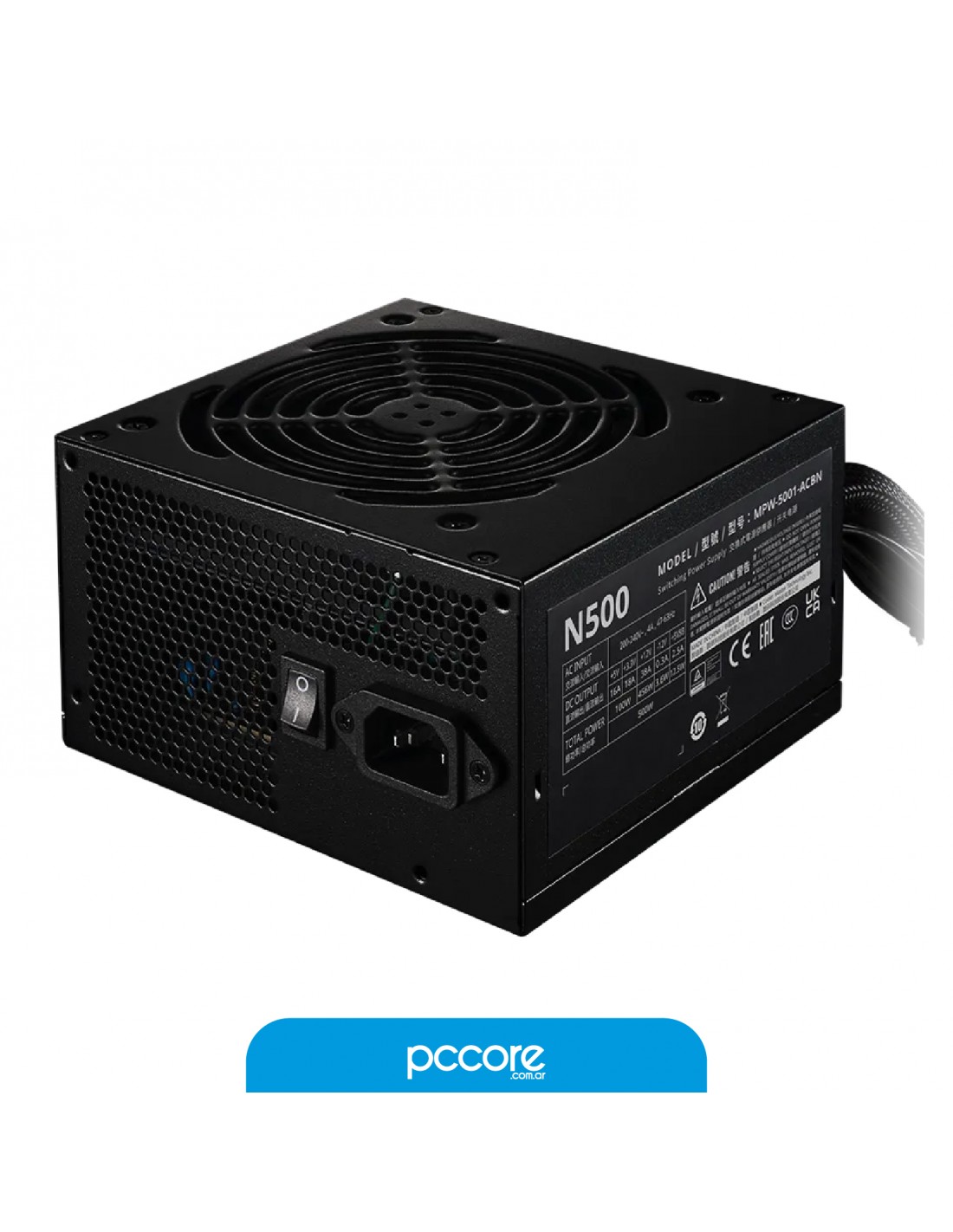 Fuente 500W Cooler Master CM Elite Nex W500 80 Plus White