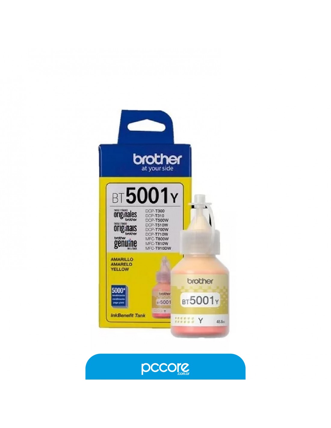 Botella De Tinta Brother BT-5001 Amarillo P/T420