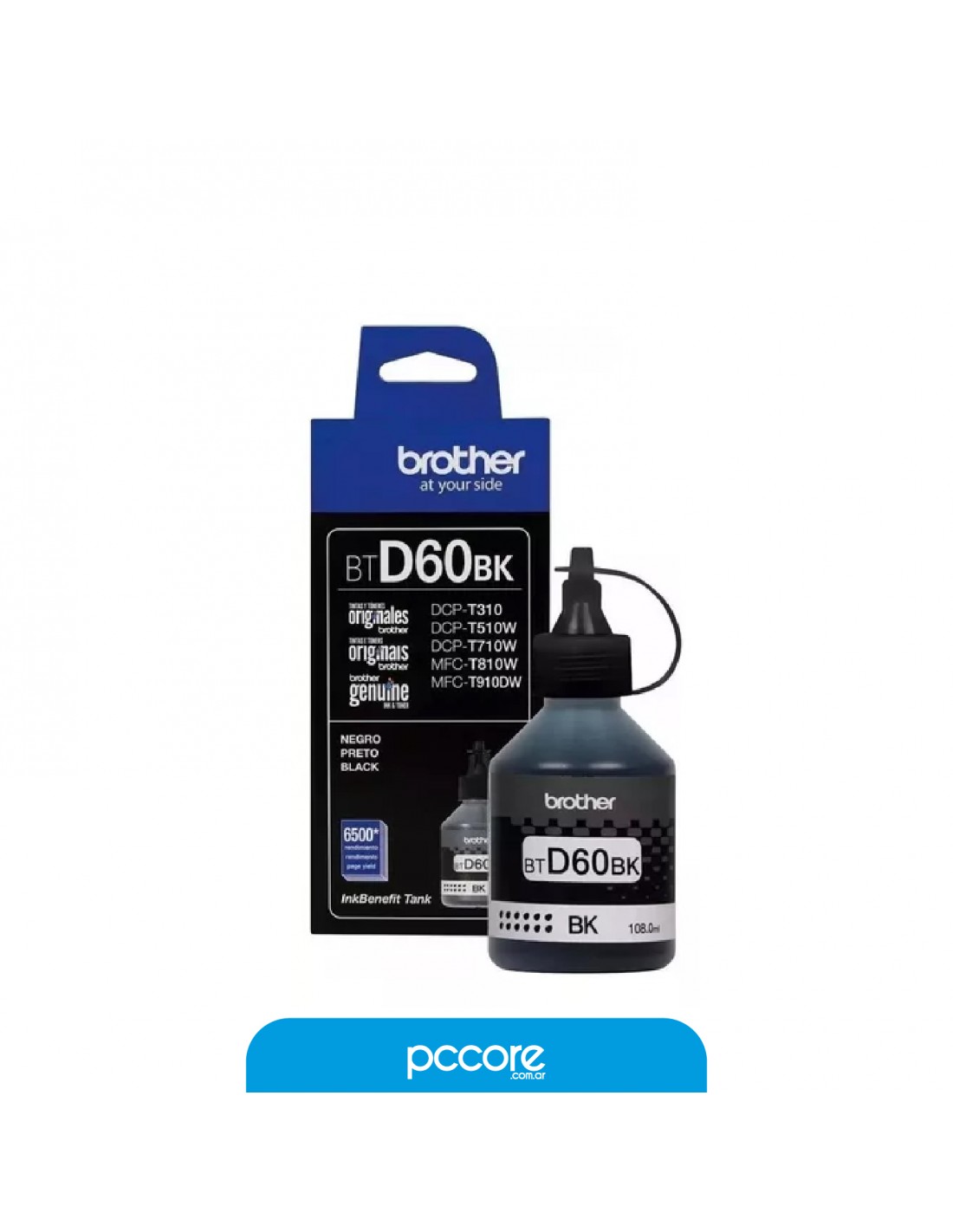 Botella De Tinta Brother BT-5001 Negro P/T420