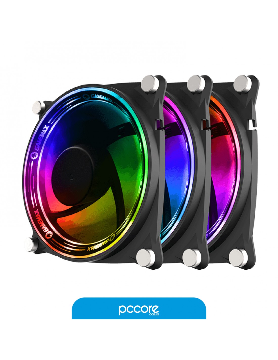 Cooler Fan PC Gamemax RB300 ARGB Kit x 3 Fans 120cm
