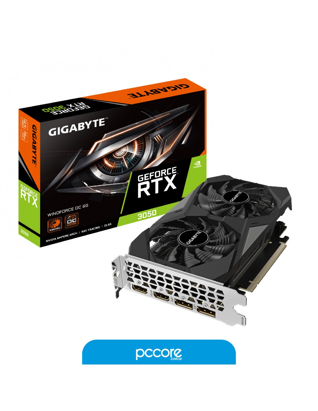 Placa De Video Gigabyte RTX 3050 Windforce V2 6GB OC