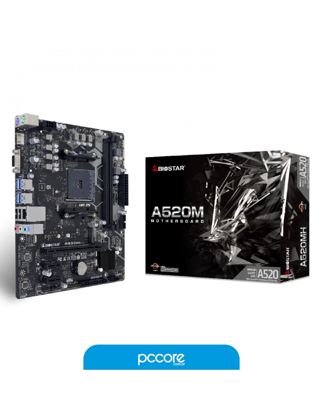 Motherboard Biostar A520M-T Box M-ATX AM4