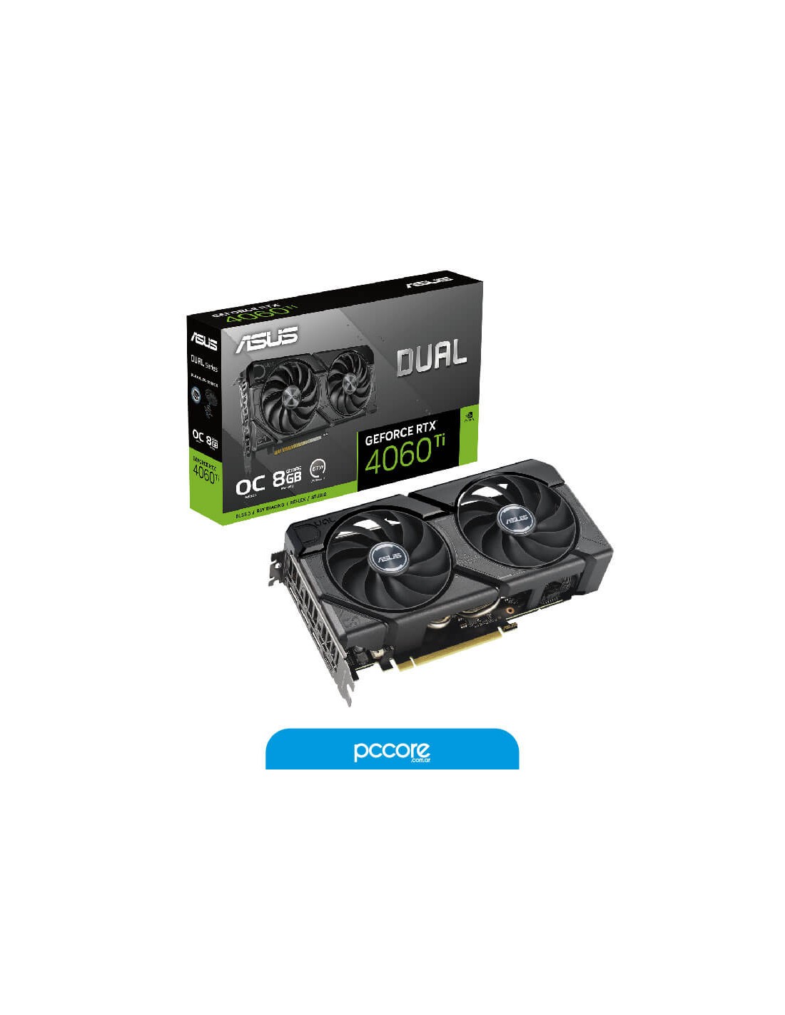 Placa De Video Asus DUAL RTX 4060TI EVO OC 8GB DDR6
