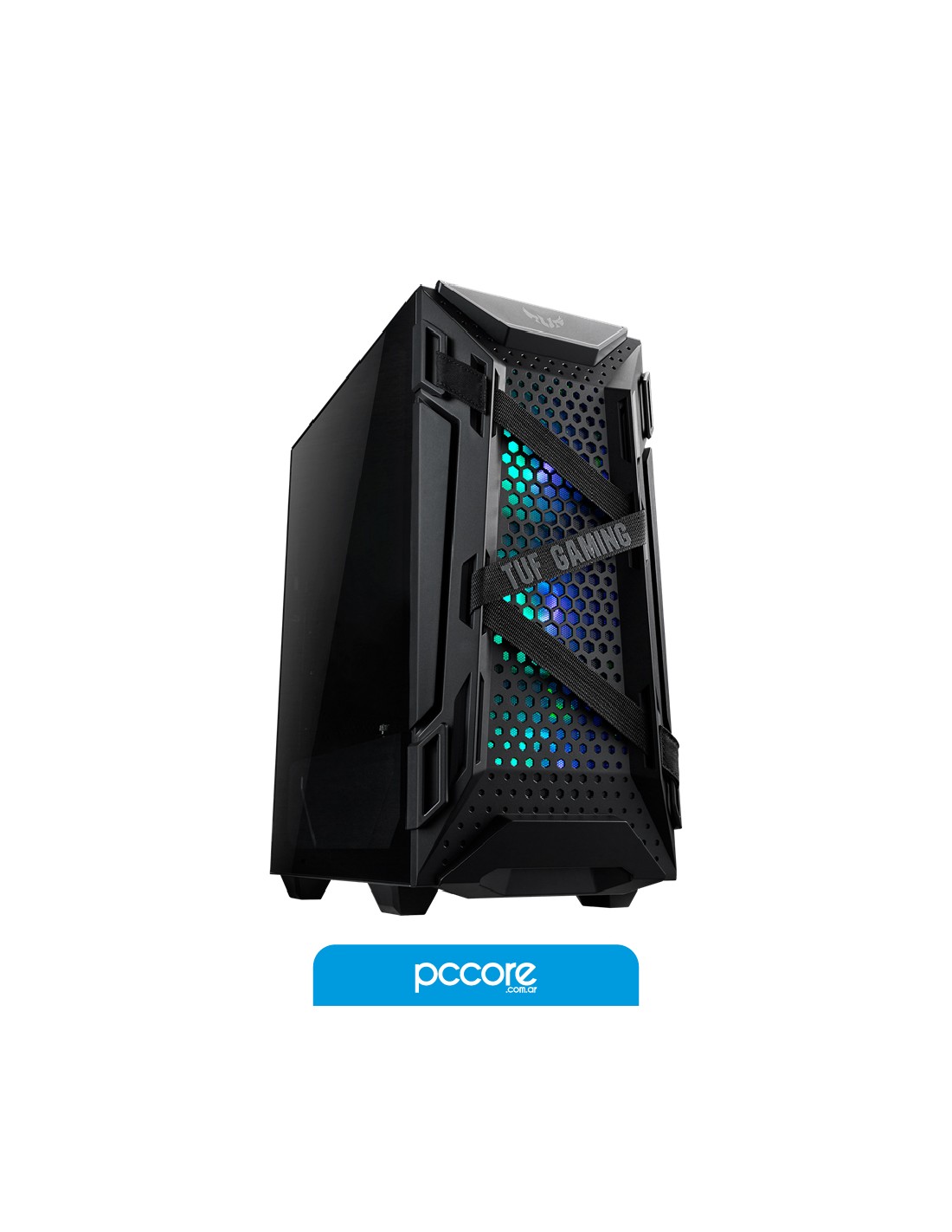 Gabinete Asus GT301 TUF Gaming RGB Black Templado