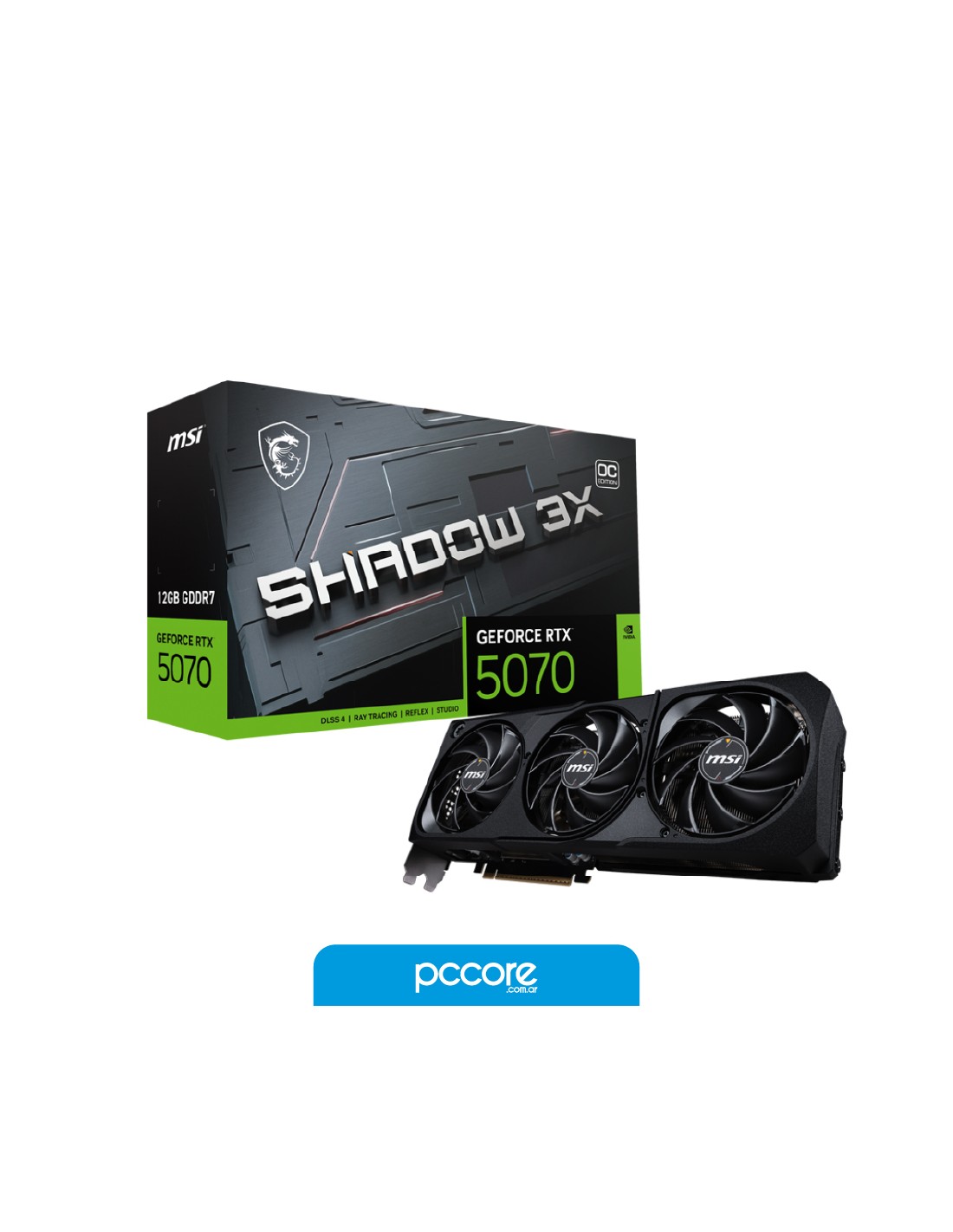 Placa De Video MSI RTX 5070 12GB Shadow 3x OC