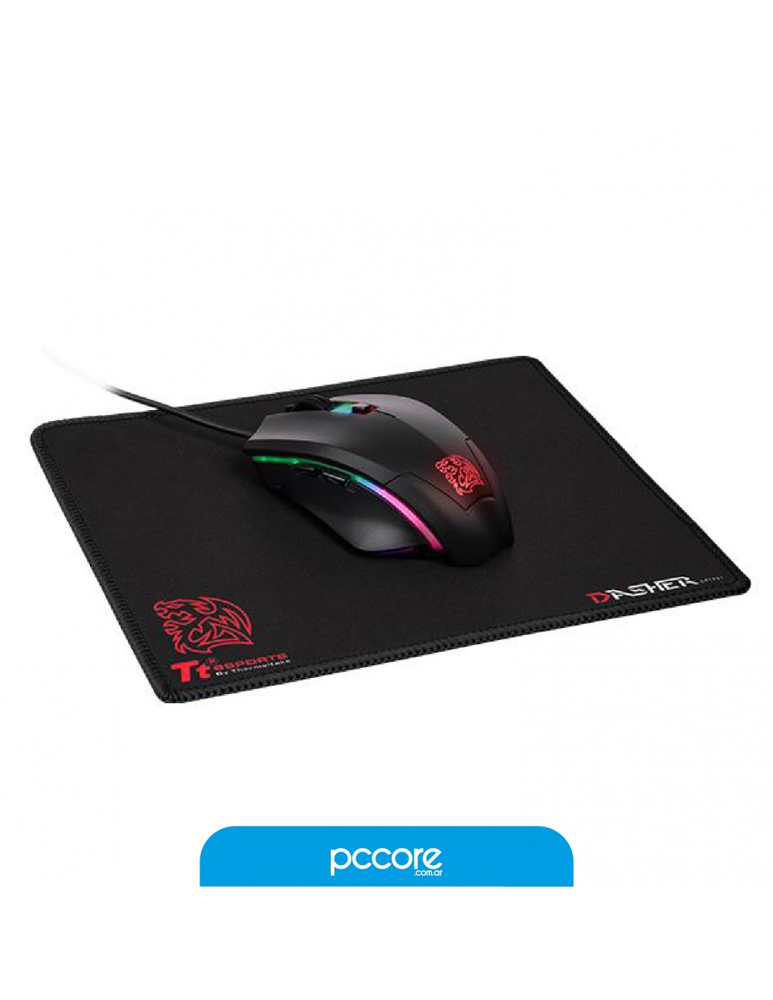 Combo Thermaltake Mouse + Mousepad Gamer Talon Elite Rgb