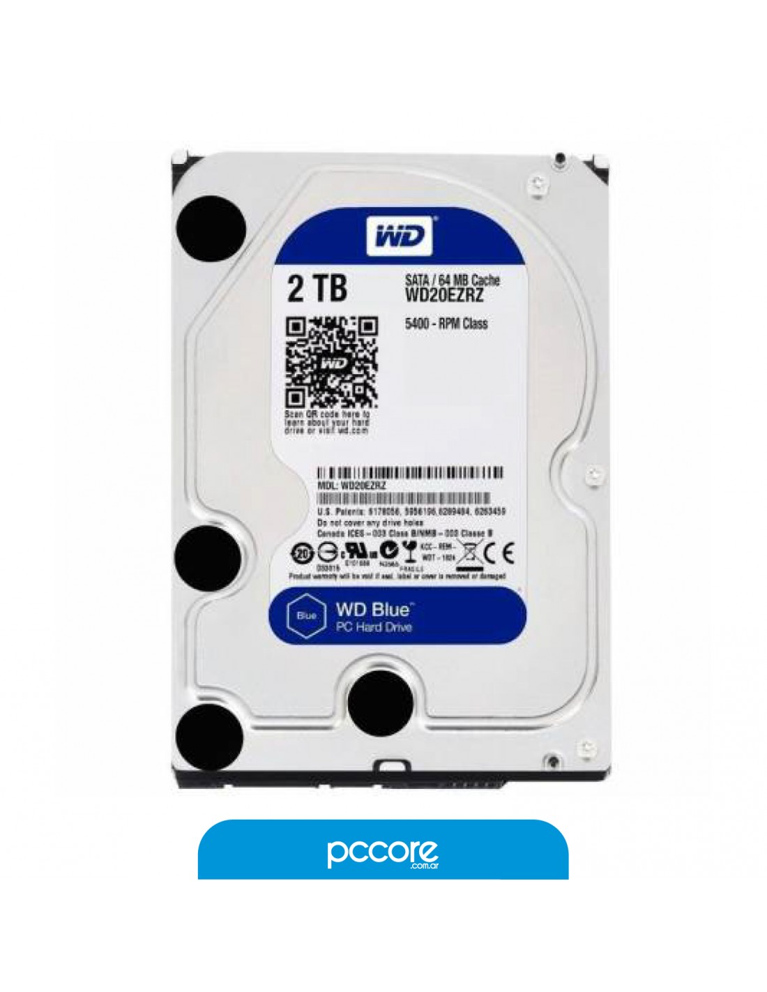 Disco Duro WD 2TB S-ATA6 5400 64MB Caviar Blue