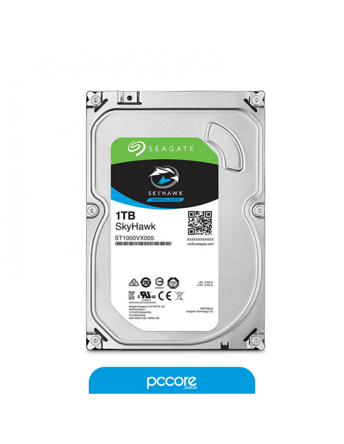 Disco Duro Seagate 1TB SATA 6GB/S 256MB Skyhawk