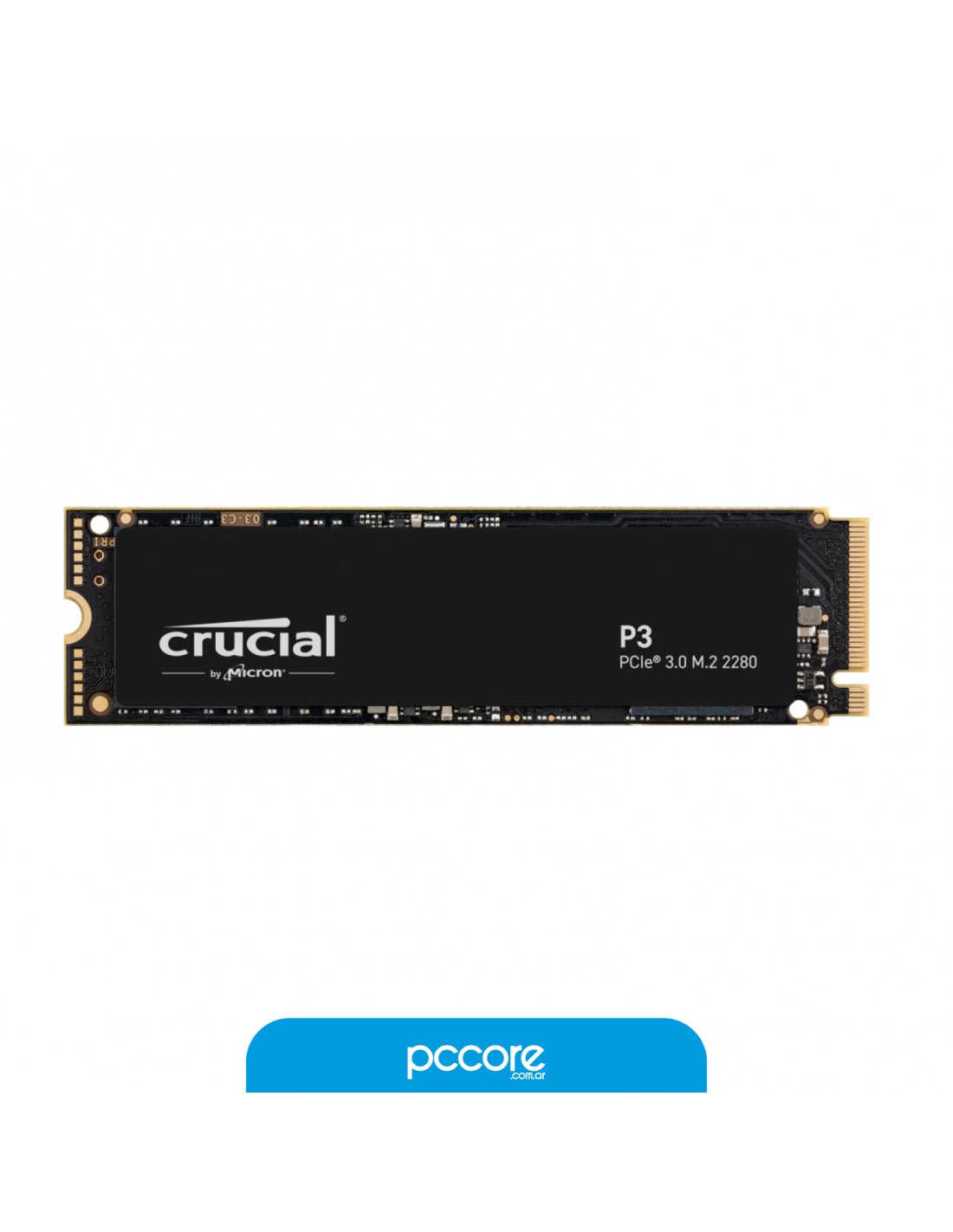 Disco Solido SSD 500GB M2 Crucial P3 NVME 3500MB/s