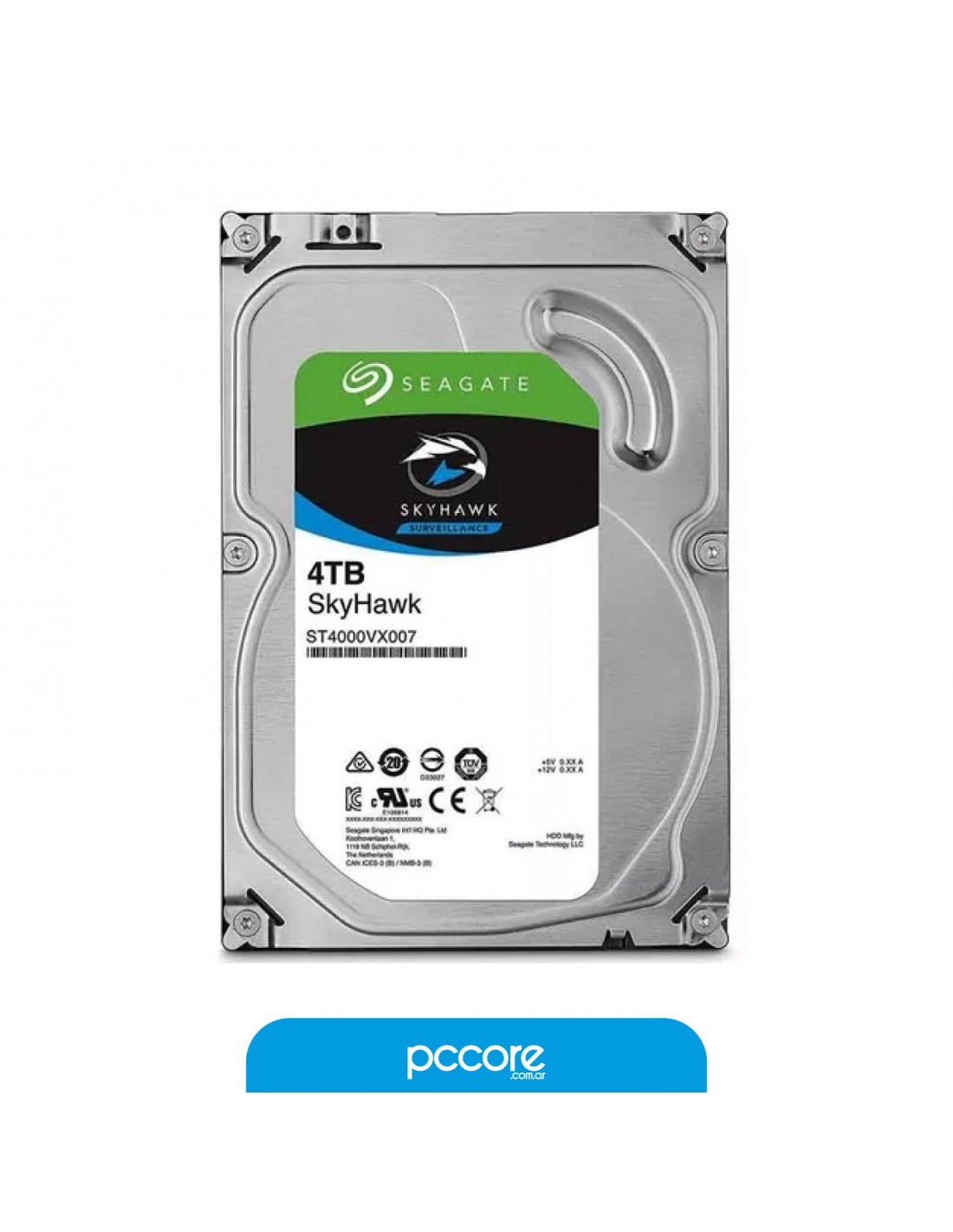 Disco Duro Seagate 4TB SATA 6GB/S 5900 Skyhawk