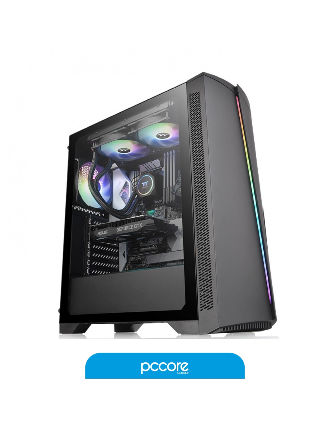 Gabinete Thermaltake H350 TG RGB Tempered Glass c/Fan