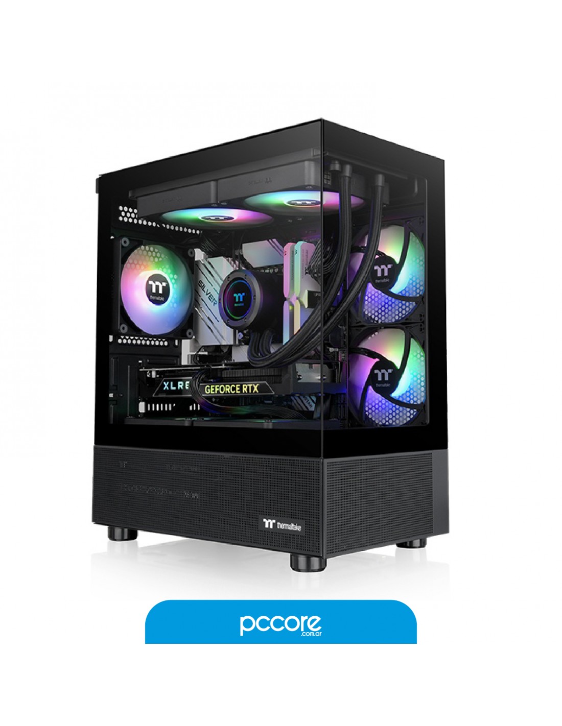 Gabinete Thermaltake View 170 TG ARGB Black M-ATX
