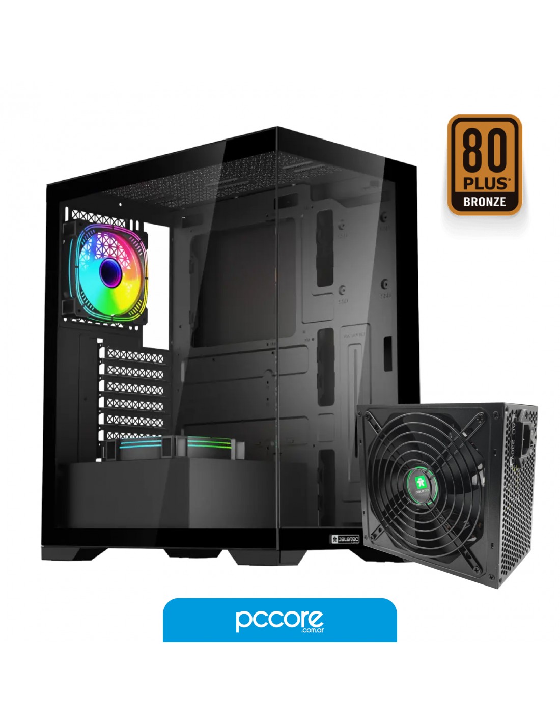 Gabinete Jalatec Gamer JT- X94B 750W 80 Plus Bonze