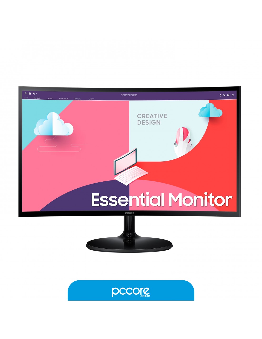 Monitor 24 Samsung C360 S3 75Hz Curvo FHD VA HDMI VGA