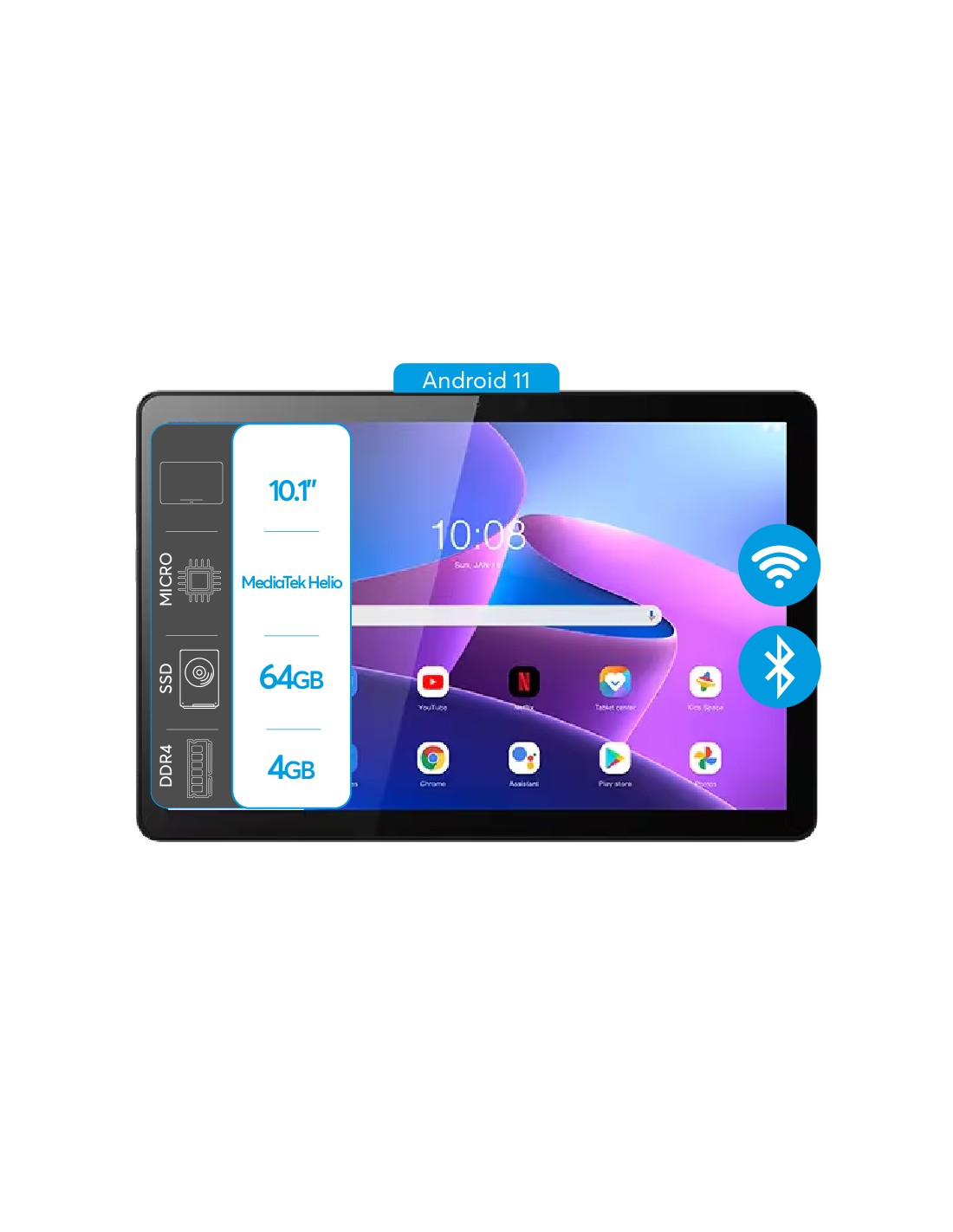Tablet Lenovo TAB M10 4GB 64GB 10.1 FHD IPS WUXGA TB328FU Android 12