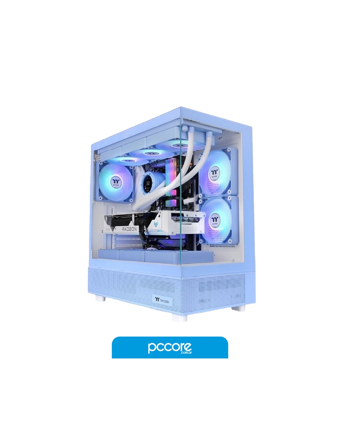 Gabinete Thermaltake View 270 Plus TG ARGB Hydrangea Blue Templado