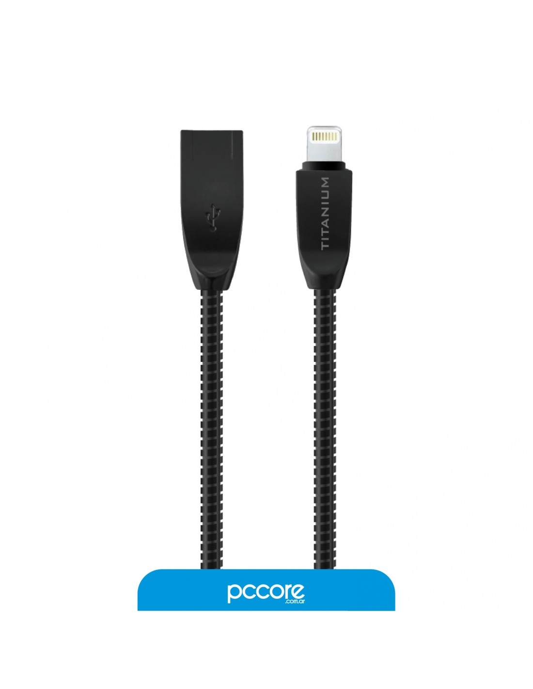 Cable Usb Foxbox Titanium Lightning Negro
