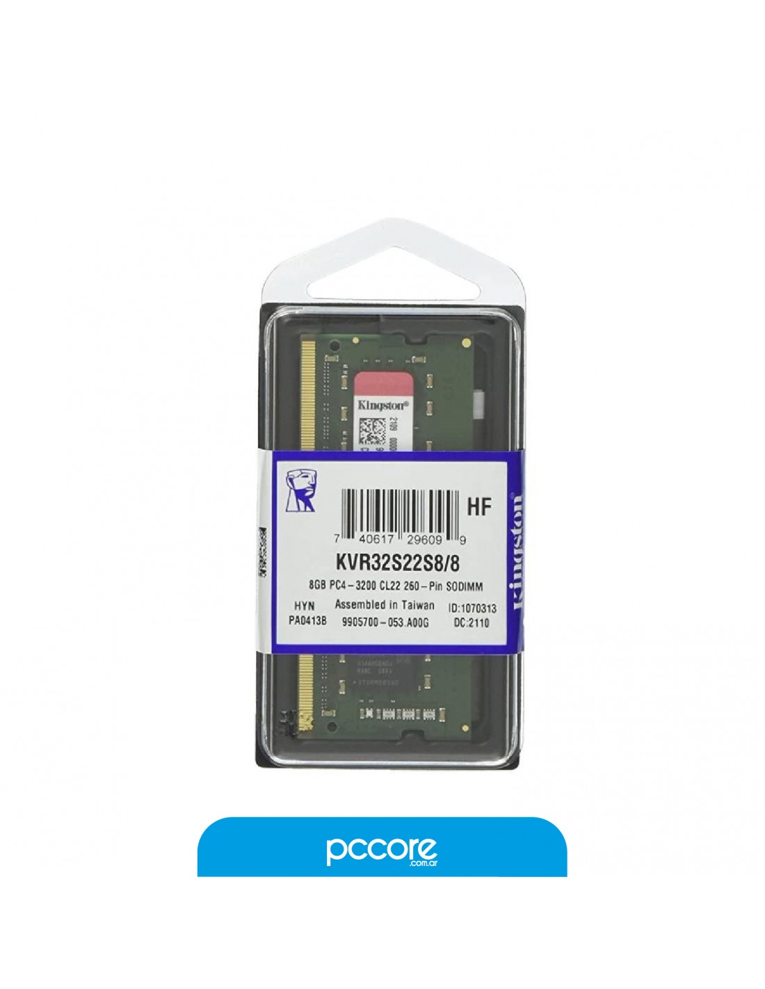 Ram Sodimm DDR4 8GB Kingston 3200MHZ KVR CL22