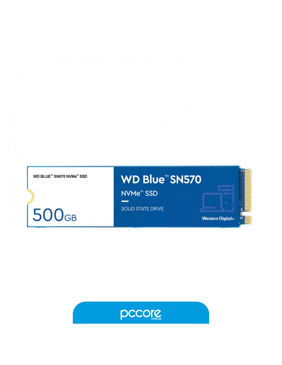 Disco Solido SSD 500GB M2 WD SN570 Blue NVME 3500MB/s