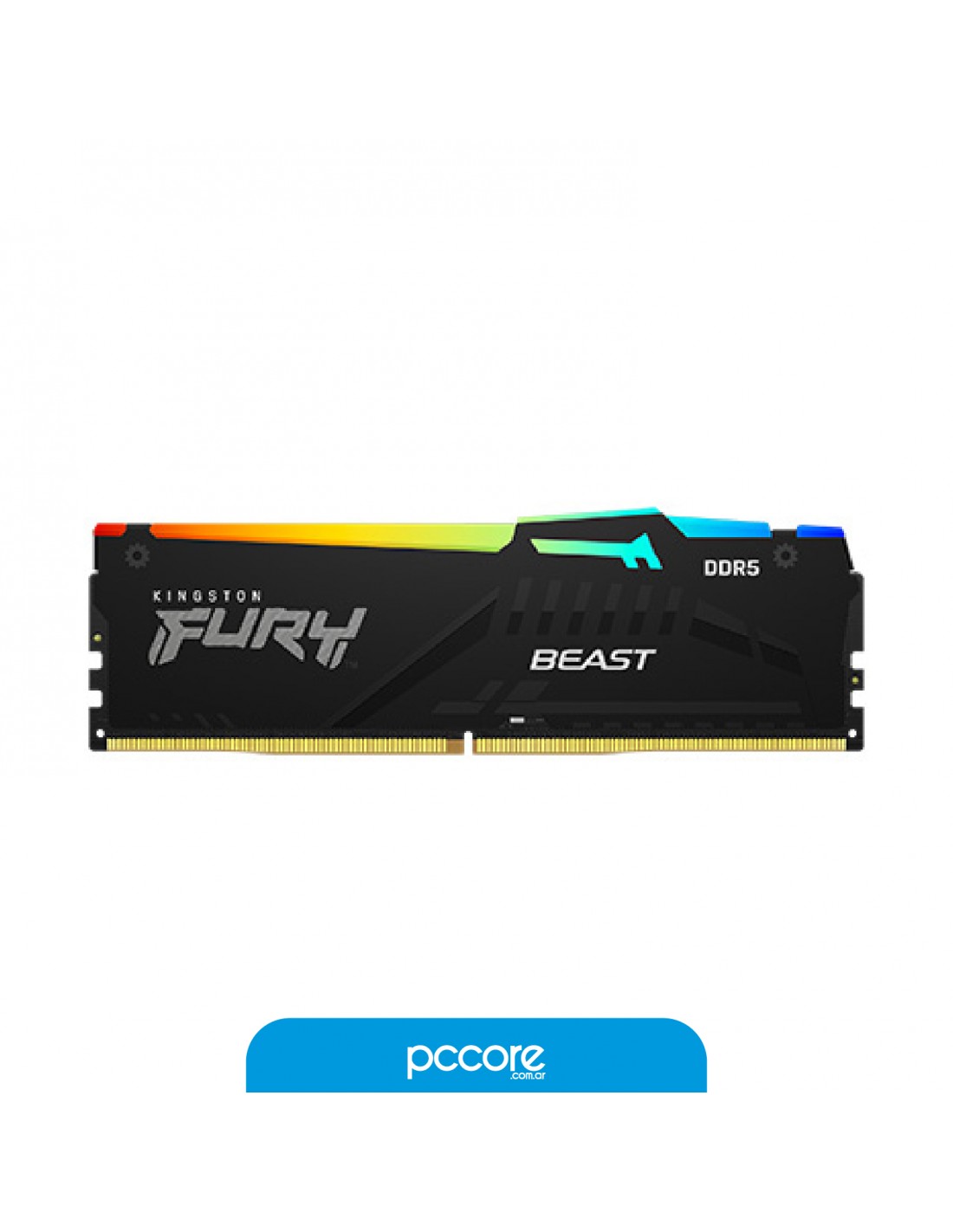 Ram DDR5 32GB Kingston 5600Mhz Fury Beast RGB Black