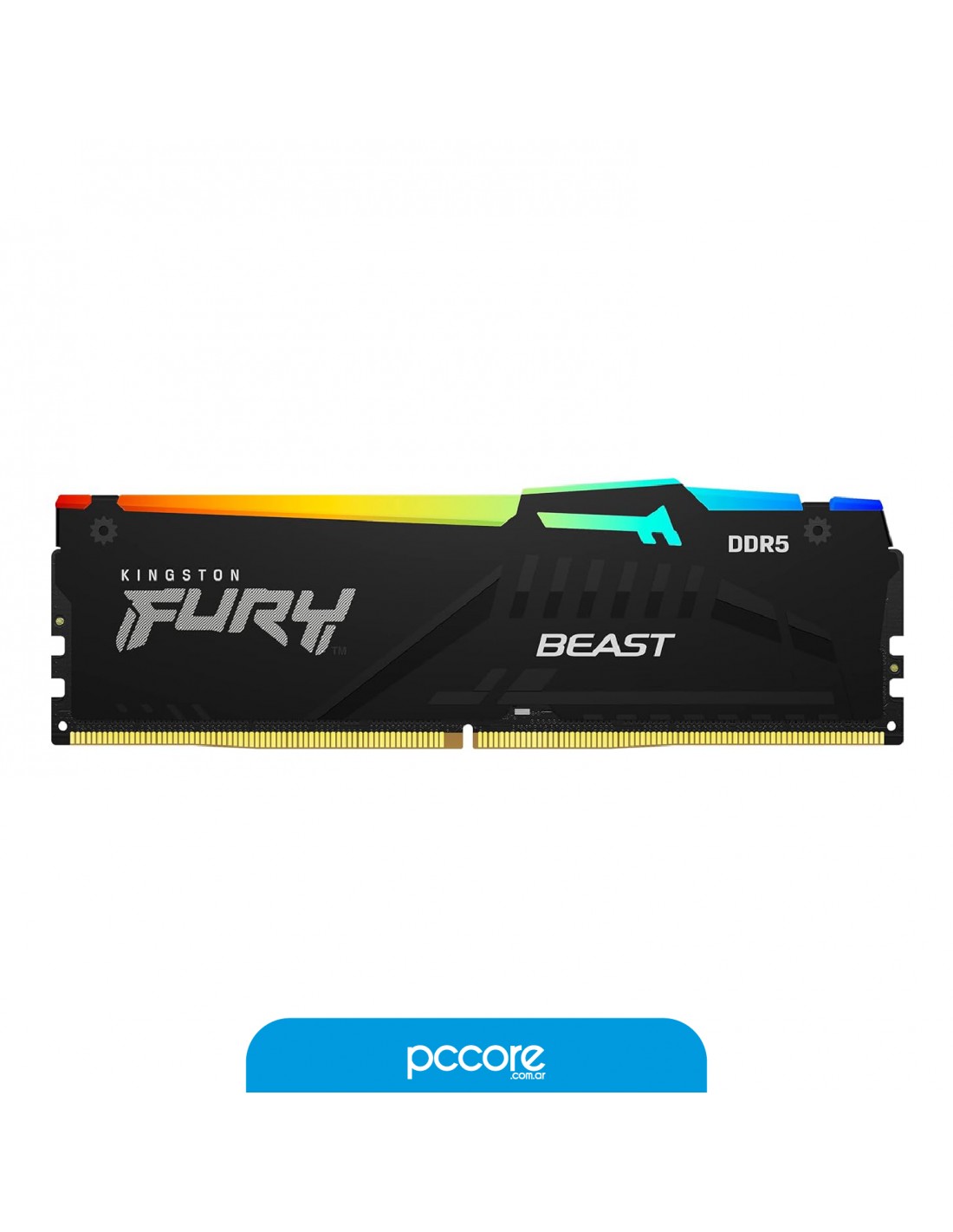 Ram DDR5 16GB Kingston 5200Mhz Fury Beast Black RGB