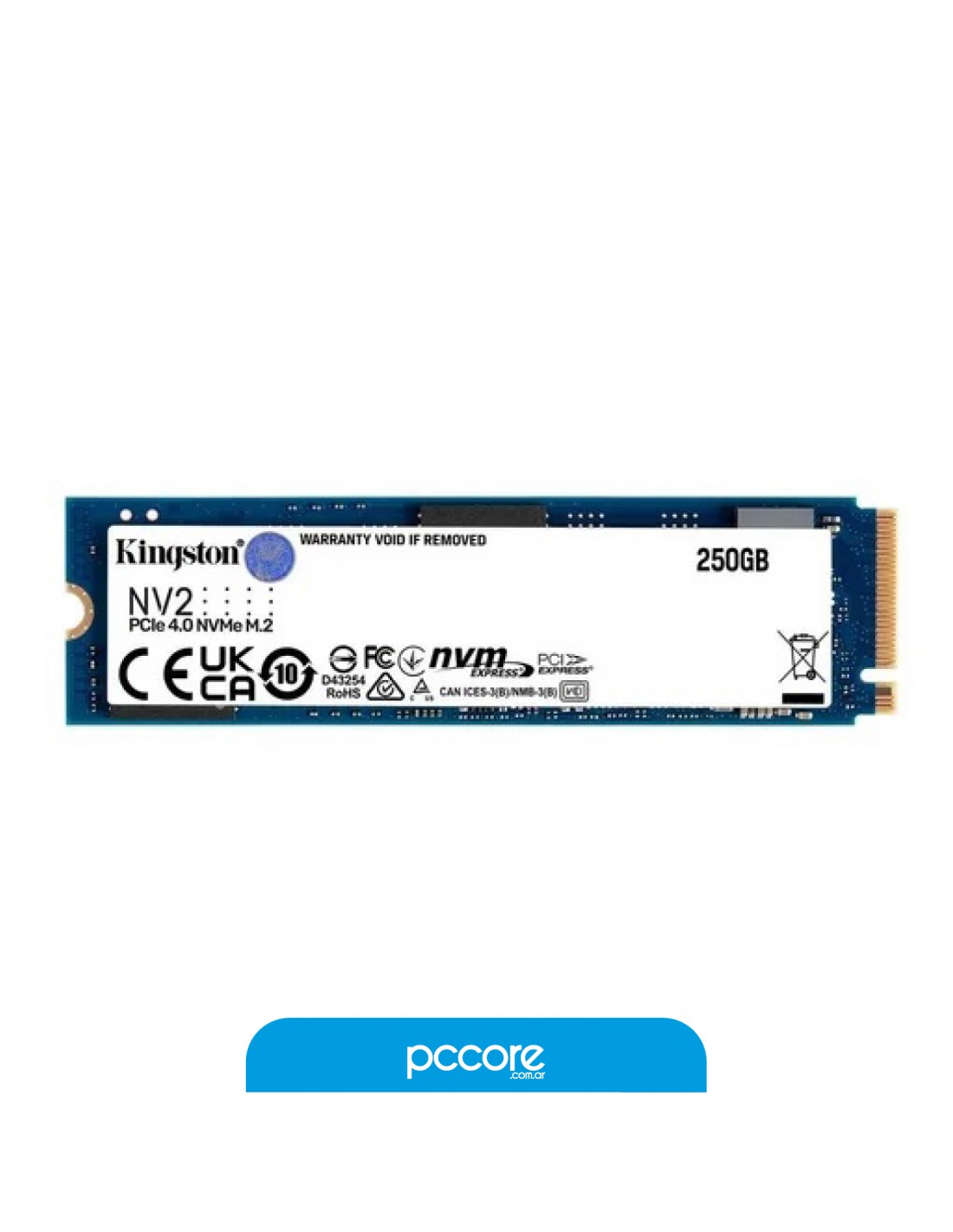 Disco Solido SSD 250GB M2 Kingston NV2 NVME 3000MB/s