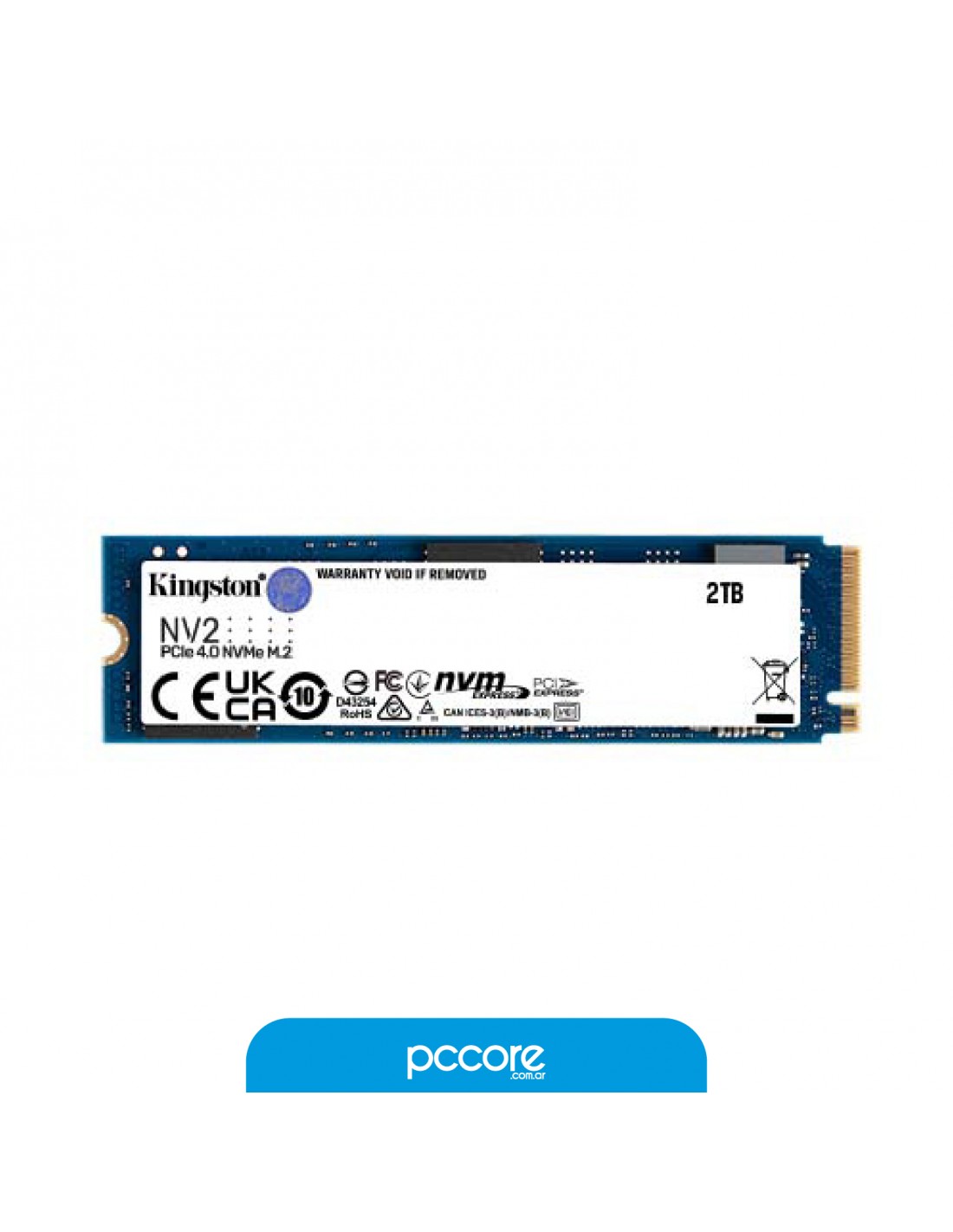 Disco Solido SSD 2TB M.2 Kingston NV2 NVME 3500MB/s