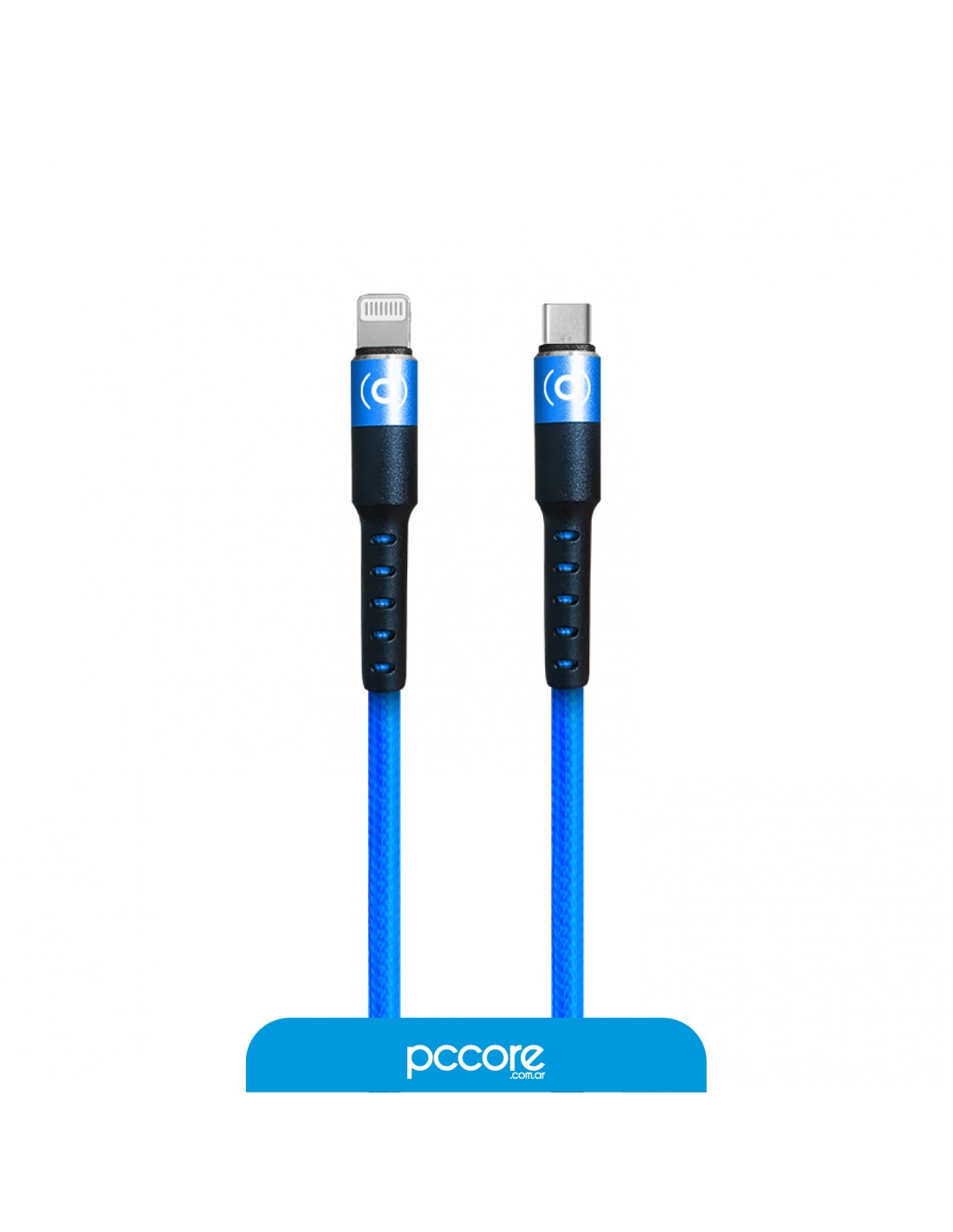 Cable Usb Foxbox Round Lightning a Type-C Azul