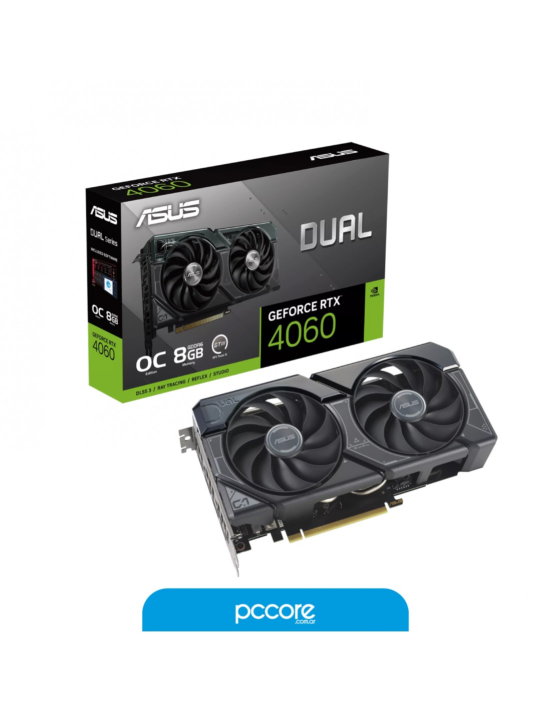 Placa De Video Asus DUAL RTX 4060 V2 OC 8GB DDR6