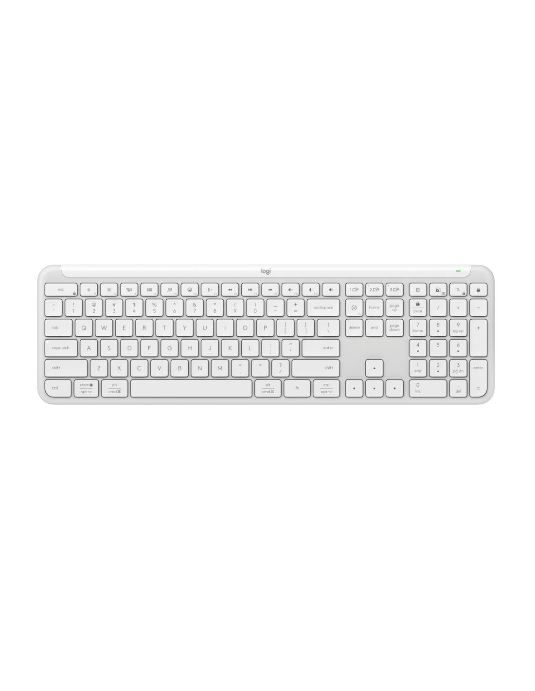 Teclado Inalambrico Logitech K950 Signature BT+USB White
