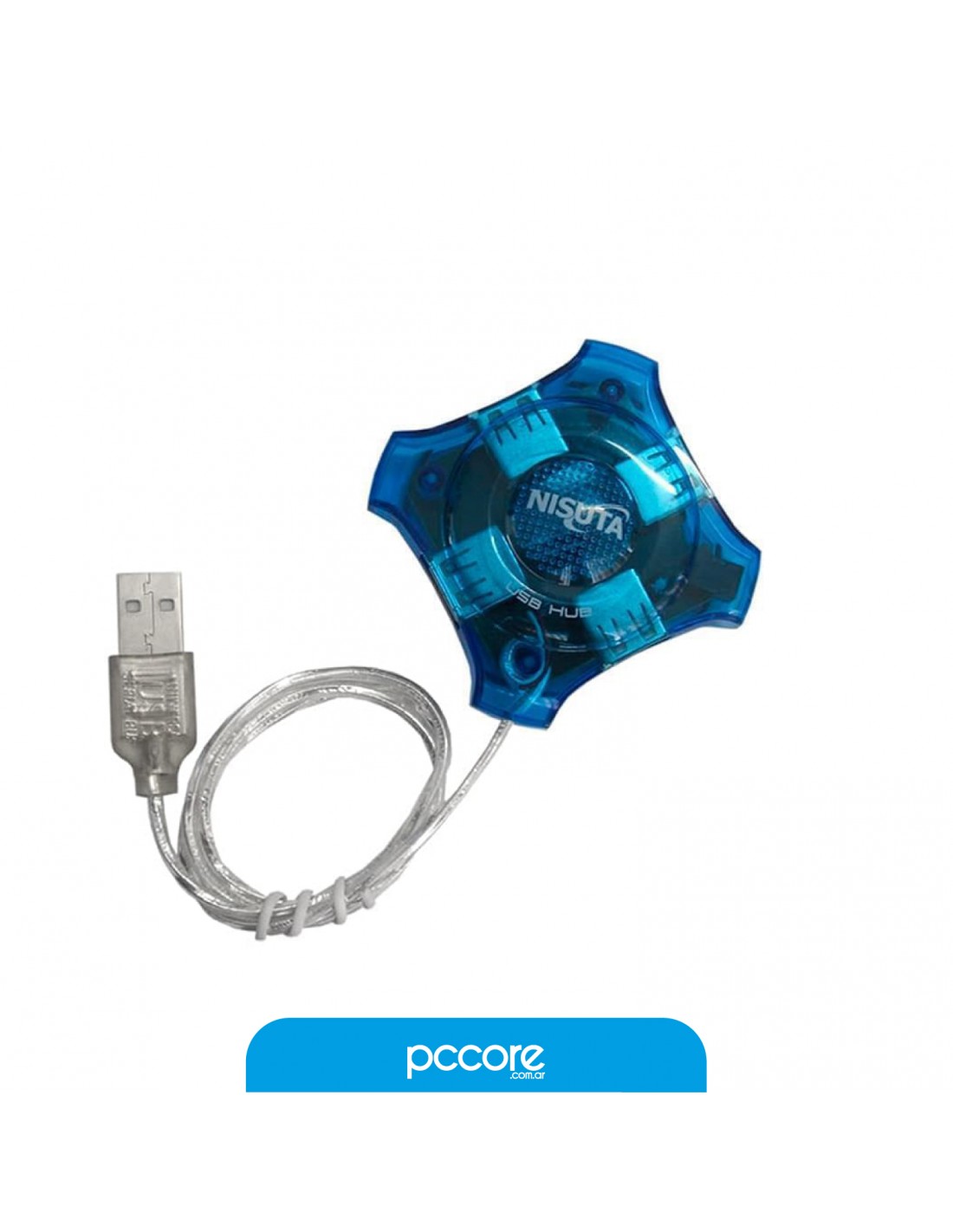 Hub Usb Nisuta Usb 2.0 4 Puertos 480Mbps Ns-Uh0410