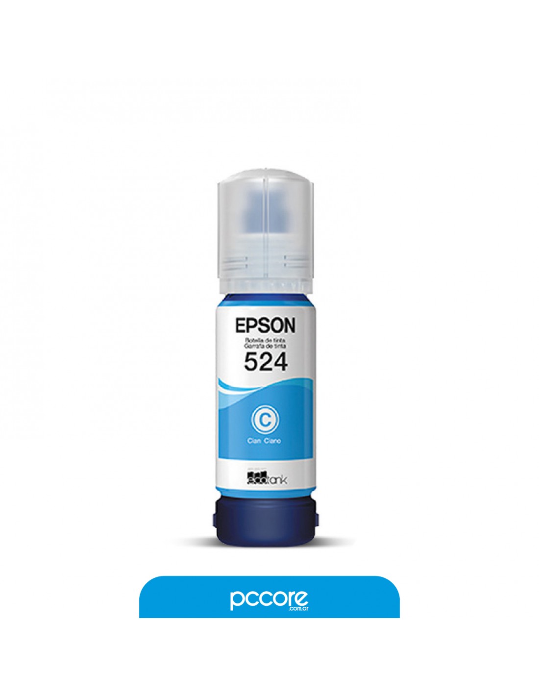 Botella De Tinta Epson 524 Cian