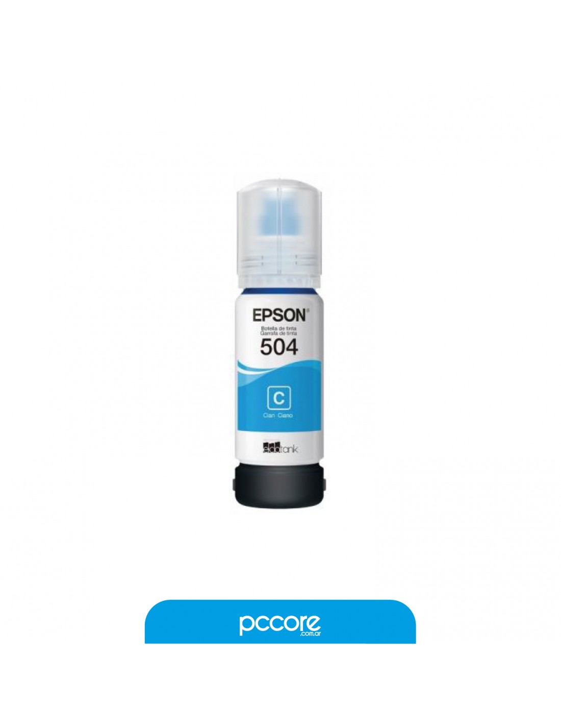 Botella De Tinta Epson 504 Cian