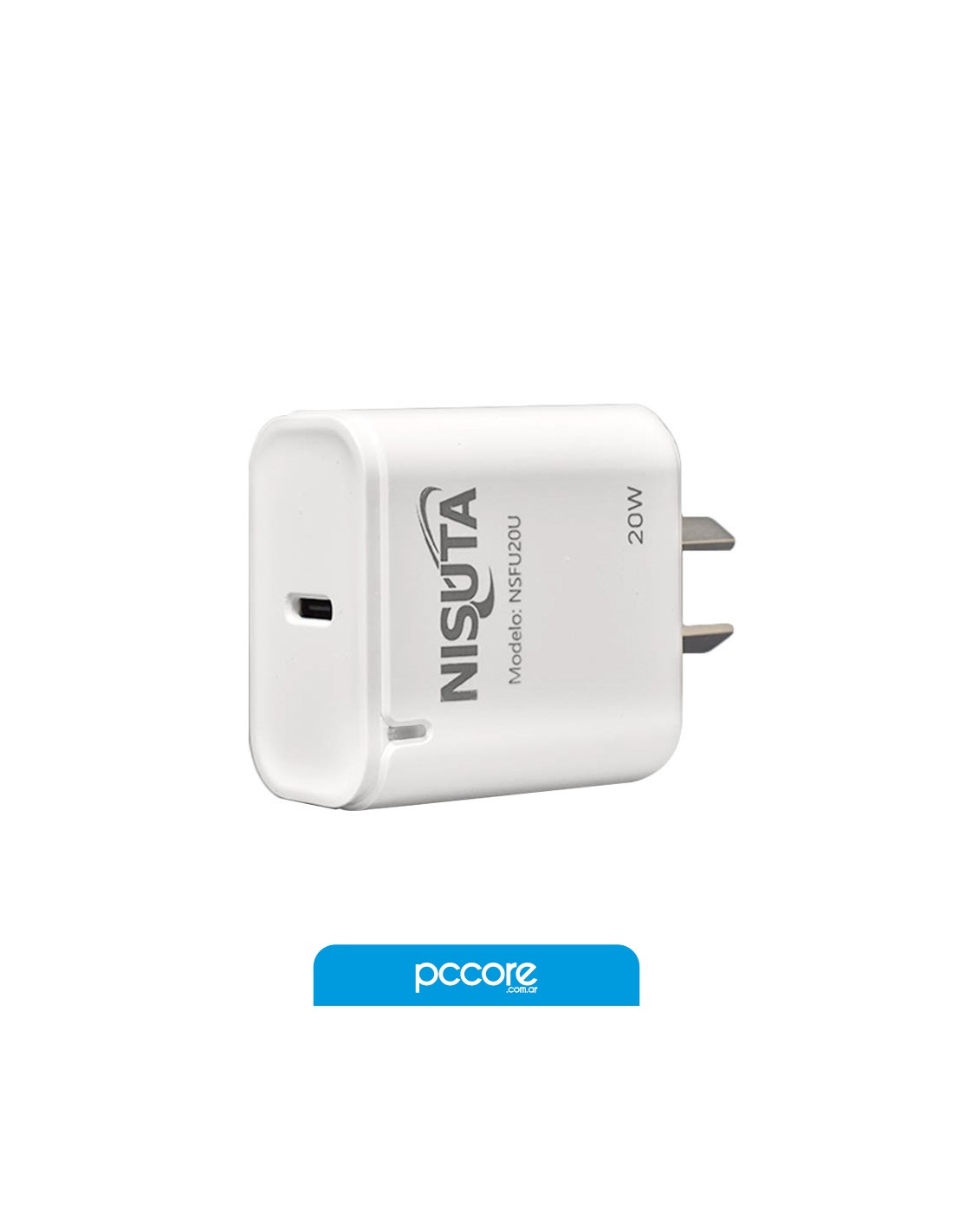 Cargador Nisuta Usb Tipo C PD 20W NS-FU20U