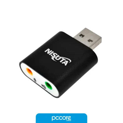 Placa De Sonido Nisuta Usb Estereo 3.5Mm X2 Ns-Cousau22