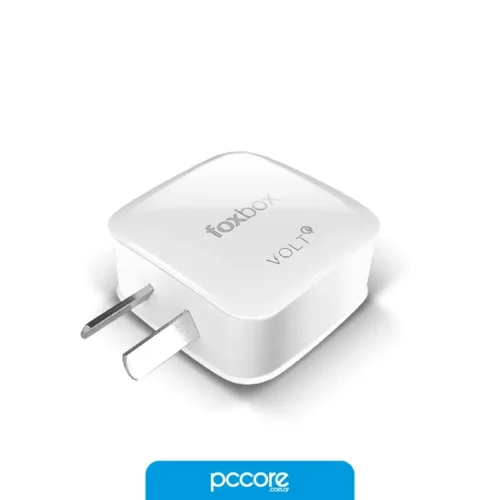 Cargador USB FoxBox VOLT QC Cable Prism Type-C Blanco