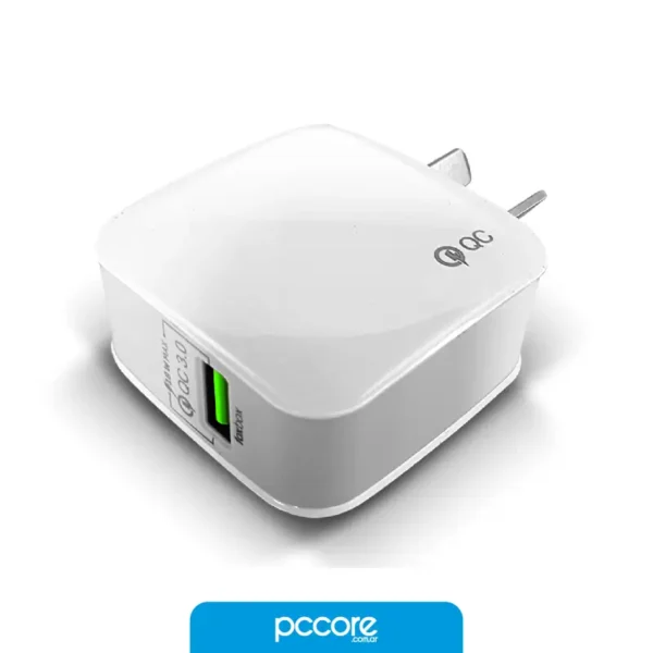 Cargador USB FoxBox VOLT QC Cable Prism Type-C Blanco