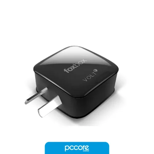 Cargador USB FoxBox VOLT QC Cable Prism Lightning Negro