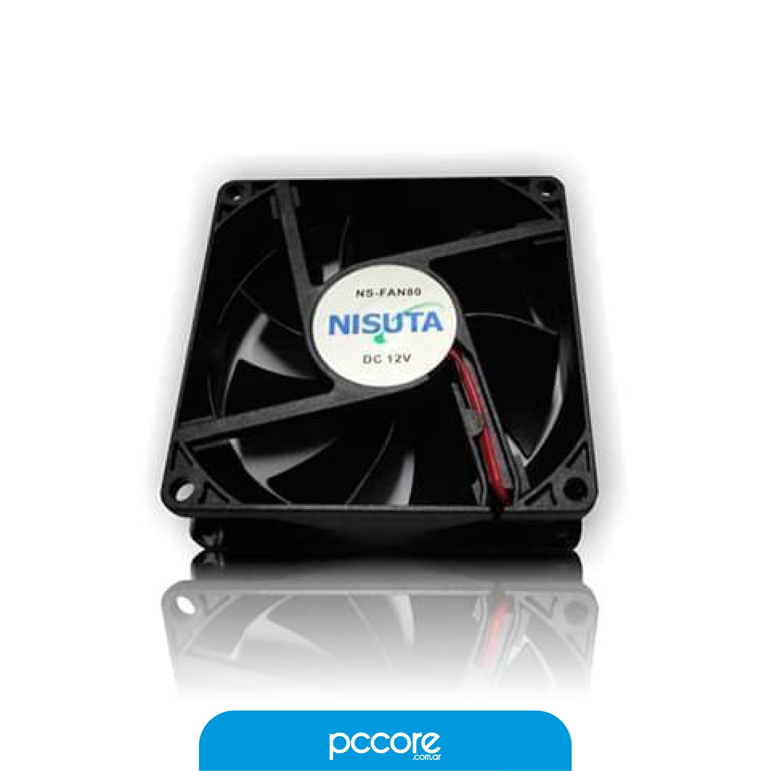 Cooler Fan PC Nisuta NS-FAN80 80X80X25 Ruleman 1200RPM