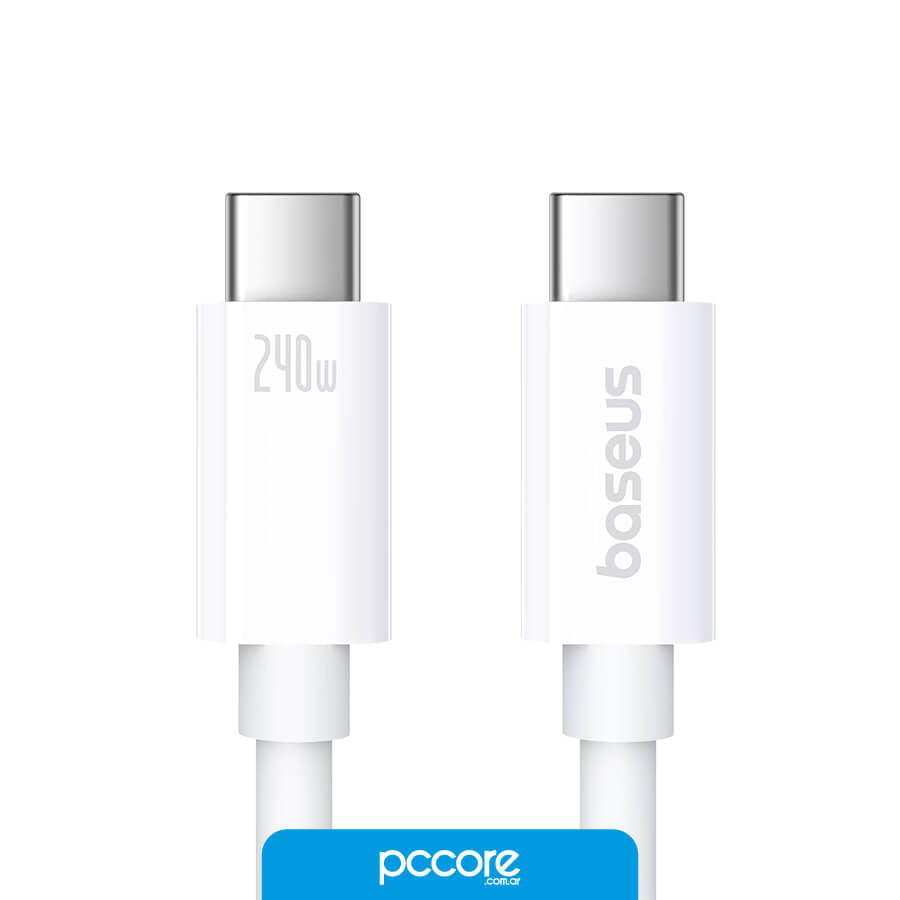Cable Usb Baseus Tipo C A Tipo C USB 4.0 40Gbps PD 3.1 240 W 1.8Mts