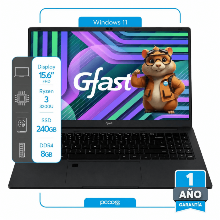 Notebook Gfast N-320R Ryzen 3 3200U 8GB 240SSD 15.6 FHD Win 11 Tec Retroiluminado