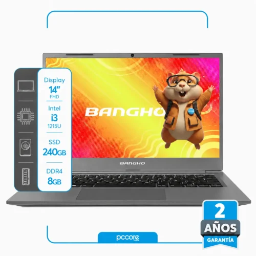 Notebook Bangho Max L4 I3 1215U 8GB 240SSD 14 FHD Lan 2 Años Garantia Free Dos