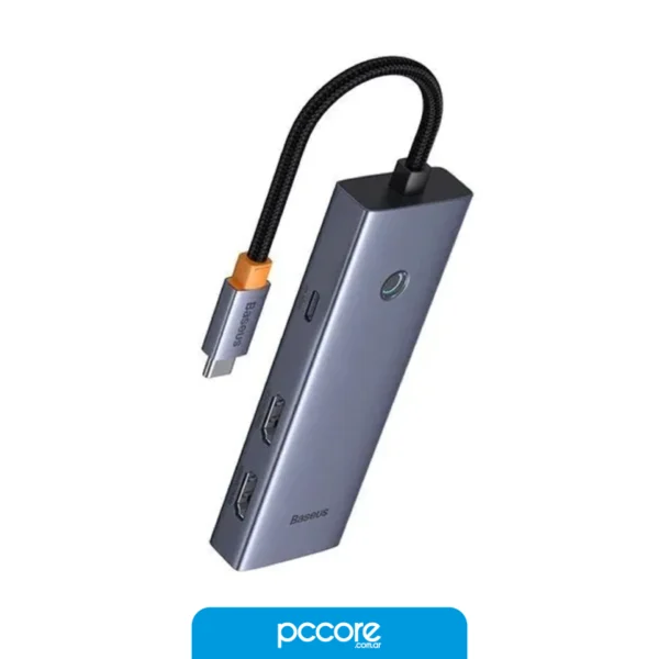 Hub Usb 7 In 1 Usb C A Usb C PD / Hdmi 4K x2 / VGA / Usb 3.0 x2 Baseus UltraJoy Clarity